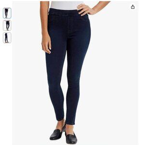 Gloria Vanderbilt Women's Pull-on Comfort Jeans High Rise - Dark Blue(Beverly)